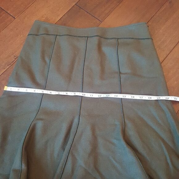 Harvé Benard Green Wool Blend Skirt - Picture 4 of 7